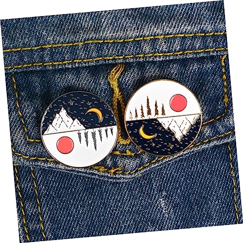 LIGIGWASH 2 Stück Broschen Mond Sonne Anstecknadeln mit Feiner Verarbeitung Vielseitige Schmuckaccessoires für Kleidung Rucksäcke Hüte Eleganter Look für Alltag und Festlichkeiten von LIGIGWASH