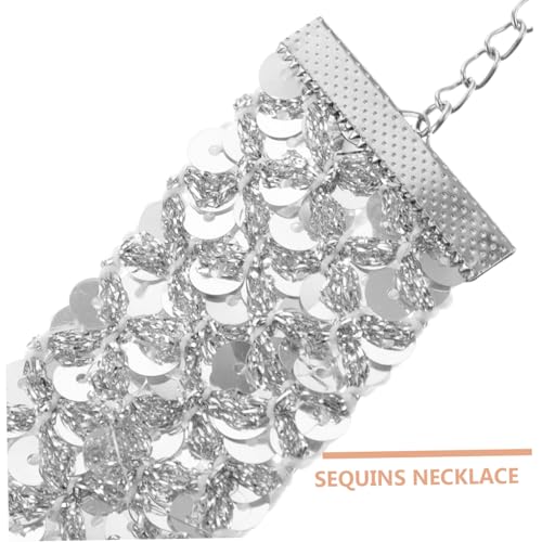LIGIGWASH 2 Stück Damen Choker Halsketten aus Premium Pailletten Kurze Glitzer Kragenketten für Frauen Langlebig und Modisch für und Vielseitiges Styling von LIGIGWASH