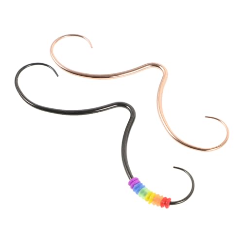 LIGIGWASH 2 Stück Edelstahl Schnurrbart Septum Nasenring Roségold Nasenpiercing Schmuck Langlebig Komfortabel Modisch für Damen Herren LIGIGWASH 2 Stück Edelstahl Schnurrbart Septum Nasenring Roségold Nasenpiercing Schmuck Langlebig Komfortabel Modisch für Damen Herren von LIGIGWASH