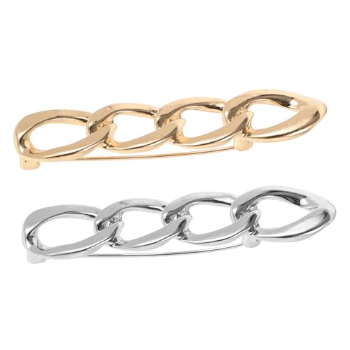 LIGIGWASH 2 Stück Exposure Taillenverschluss Langlebiger Verstellbarer Sicherheitsclip für Kleid Rock Jacke und Hemd Modischer Broschenring Gold und Silber für Damen und Mädchen von LIGIGWASH