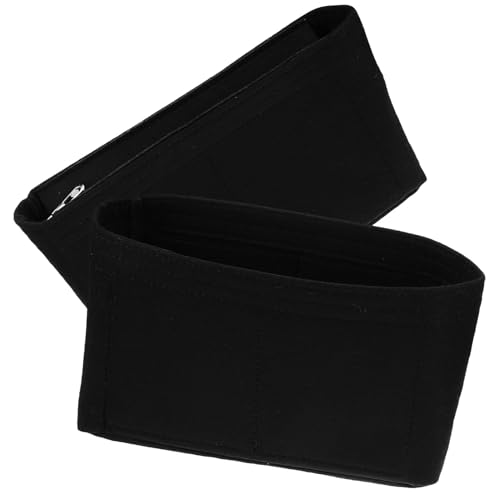 LIGIGWASH 2 Stück Filz Innentaschen Handtaschen Organizer Teiliges Schwarz Handtaschen Einsatz Shopper mit Mehreren Fächern für Kosmetik Schlüssel Telefon Alltag von LIGIGWASH