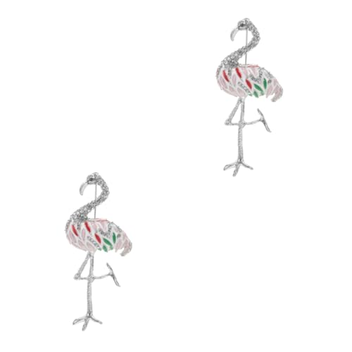 LIGIGWASH 2 Stück Flamingo Brosche Anstecknadel Legierung Elegant Modisches Schmuckstück für Damen Kleidung Schal Mantel Handtasche Geschenkidee für Geburtstag und Besondere Anlässe von LIGIGWASH