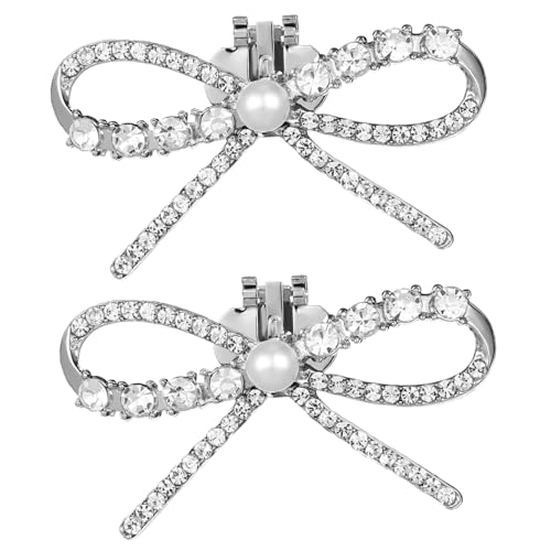 LIGIGWASH 2 Stück Glitzernde Schuhclips mit Schleifen Design Abnehmbare Schuhschnallen mit Funkelnden Strasssteinen für Damen für Hochzeit Party und Alltag von LIGIGWASH