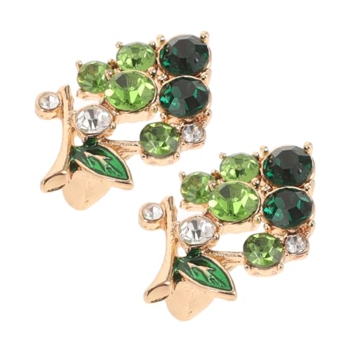 LIGIGWASH 2 Stück Grüne Trauben Brosche mit Strasssteinen Modische Anstecknadeln für Damen Stilvolle Schmuck broschen für Kleidung Kleid Mantel Vielseitiges Accessoire Langlebig und Zeitlos von LIGIGWASH