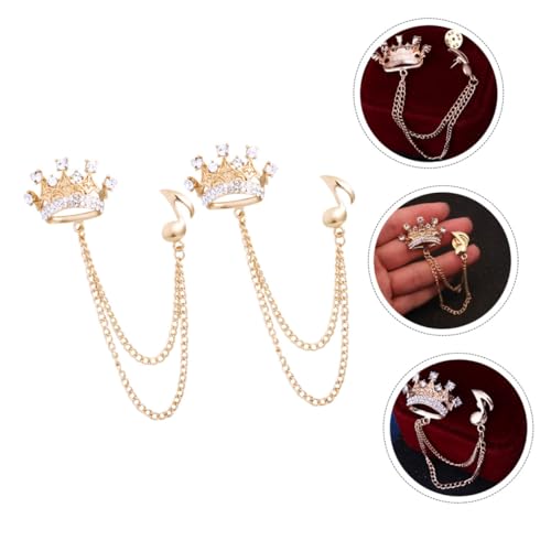 LIGIGWASH 2 Stück Herren Broschen mit Kronen und Notenmotiv Goldfarbene Anstecknadeln Strapazierfähige Schmuck Pins für Anzug Pullover Schal und Mantel Vielseitige Modeaccessoires für LIGIGWASH 2 Stück Herren Broschen mit Kronen und Notenmotiv Goldfarbene Anstecknadeln Strapazierfähige Schmuck Pins für Anzug Pullover Schal und Mantel Vielseitige Modeaccessoires für von LIGIGWASH