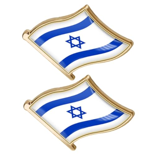 LIGIGWASH 2 Stück Israel Flagge Anstecknadeln aus Legierung Leichte Broschen für Kleidung Rucksäcke Party Unabhängigkeitstag Modisches Accessoire für Damen und Herren von LIGIGWASH