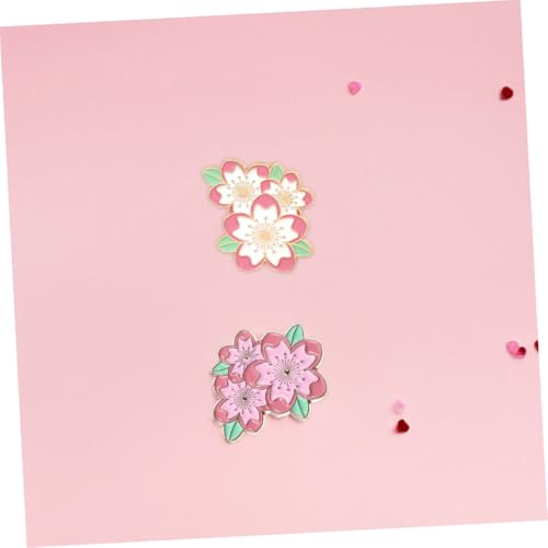 LIGIGWASH 2 Stück Japanischer Stil Kirschblüten Brosche Leichte Blumen Anstecknadeln für Kleidung Rucksäcke Taschen Sichere Befestigung Niedliche Japanische Blütenmotive für Damen und von LIGIGWASH