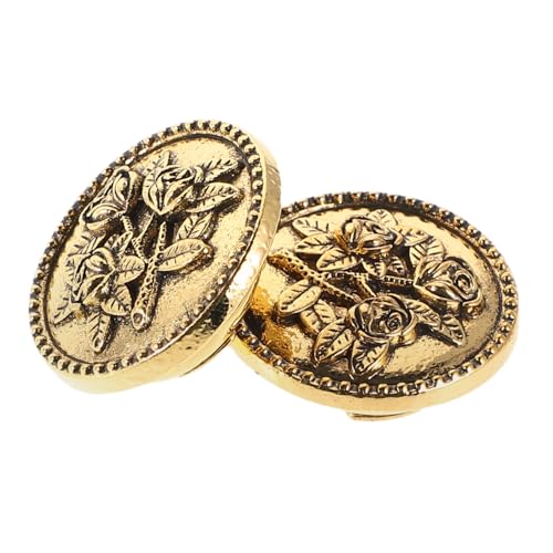 LIGIGWASH 2 Stück Knopfabdeckungen Für Manschettenknöpfe Mit Rosenmuster, Knopfschmuck Für Hemden Und Kleidung, Abnehmbare Knopfabdeckungen Für Hemden von LIGIGWASH