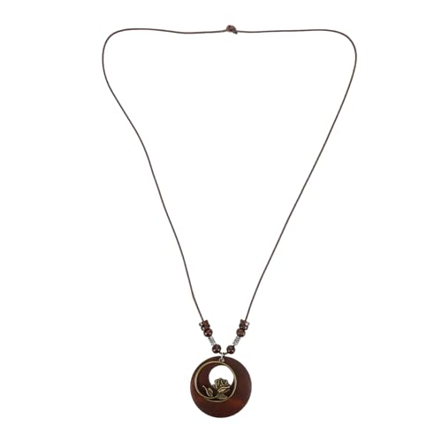 LIGIGWASH 2stücke Rosenkette Halskette Mit Rosen Anhänger Blumen Design Lange Kette Für Damen Retro Boho Stil Pullover Kette Ethno Vintage Schmuck von LIGIGWASH