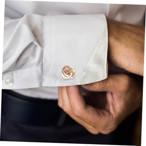 LIGIGWASH 2 Stück Manschettenknöpfe Herren Kupfer Drehknoten Poliert Hemdmanschetten Schmuck Für Hochzeit Business Anzug Hemden Formelle Anlässe Geschenkoption von LIGIGWASH