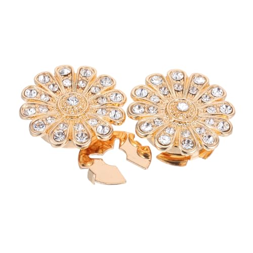 LIGIGWASH 2 Stück Modische Strass Knopf-überzüge aus Langlebiger Legierung Funkelnde Blumen-design Manschettenknöpfe Unisex Schmuckaccessoires für Hemden Krawatten und Formelle Kleidung von LIGIGWASH
