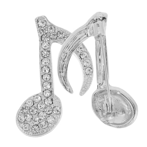 LIGIGWASH 2 Stück Musiknoten Brosche Retro Metall Anstecknadeln mit Strass Vintage Design für Musiker Lehrer Party Kleidung Damen Herren Zubehör von LIGIGWASH