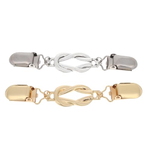 LIGIGWASH 2 Stück Retro Cardigan Clips Vintage Broschen für Damen Robustes Legierungsmaterial Eleganter Schalverschluss Einfach zu Befestigen für Strickjacken und Umhänge von LIGIGWASH