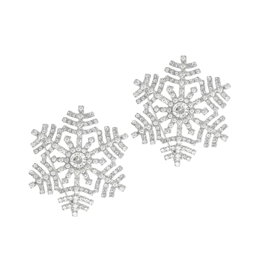 LIGIGWASH 2 Stück Schneeflocken Broschen aus Zinklegierung mit Strassbesatz Stilvolle Winter Broschen für Damen und Herren Modische Weihnachts Neujahrsschmuck Anstecker Festliche von LIGIGWASH