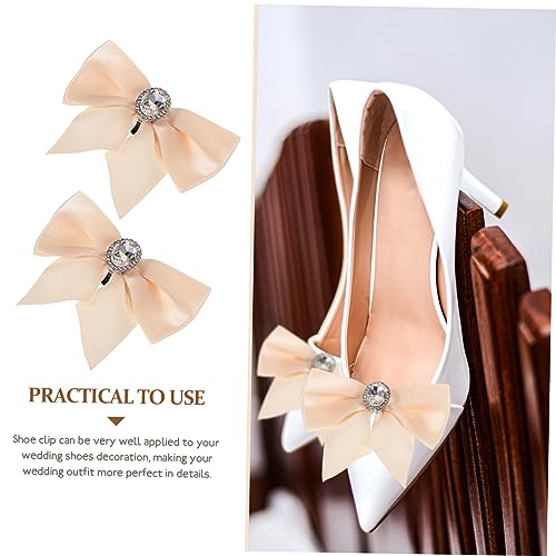 LIGIGWASH 2 Stück Schuhclips mit Schleifenmotiv und Strasssteinen Dekorative Pumps Accessoires für Hochzeit Party und Alltag Wiederverwendbare Damenschuh Dekoration von LIGIGWASH