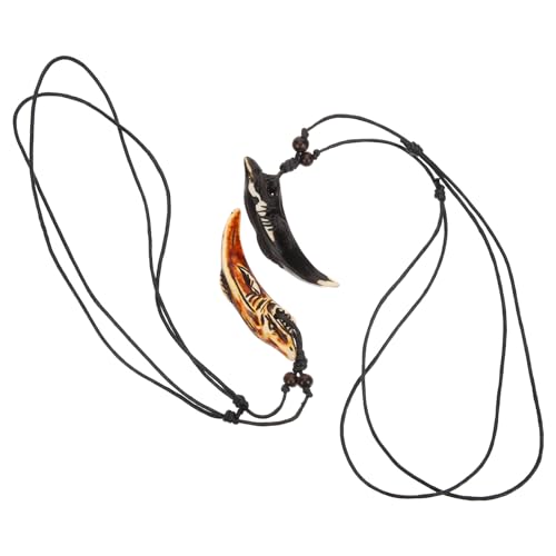 LIGIGWASH 2 Stück Shark Anhänger Halskette Herren Resin Kette in Schwarz und Rotbraun Robuster Schmuck für Jungen und Männer Party Accessoire und Geschenk LIGIGWASH 2 Stück Shark Anhänger Halskette Herren Resin Kette in Schwarz und Rotbraun Robuster Schmuck für Jungen und Männer Party Accessoire und Geschenk von LIGIGWASH