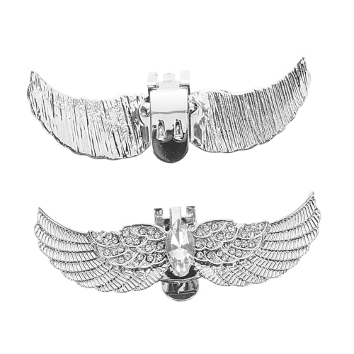 LIGIGWASH 2 Stück Strass Schuhclips Flügel Design aus Robustem Zinklegierung mit Funkelnden Kristallen Abnehmbare Schuhschmuck für Damen Hochzeit Party Pumps Dekoration von LIGIGWASH