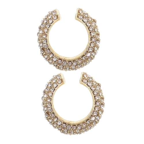 LIGIGWASH 2 Stück Teiliges Ear Cuff Damen Ohrklemme Zinklegierung Non Piercing Ohrclip Komfortabler Schmuck für Frauen und Mädchen Weiß C Förmig Modisch Langlebig von LIGIGWASH