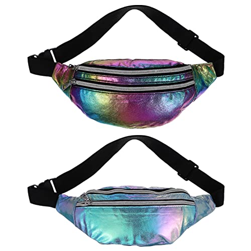 LIGIGWASH 2 Stück Teiliges Fanny Pack mit Verstellbarem Gürtel Hüfttasche für Herren und Damen für Sport Reisen und Alltag Vielfältig Tragbar Stylische Crossbody Tasche von LIGIGWASH