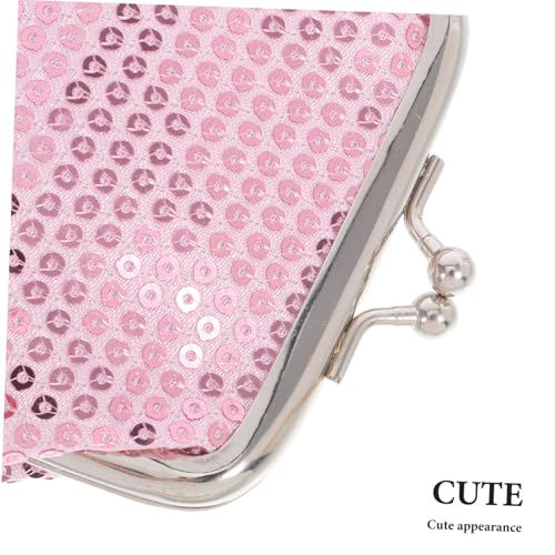 LIGIGWASH 2 Stück Teiliges Pailletten Münzgeldbörse für Mini Glitzer Geldbörse mit Kiss-Lock Verschluss Kleine Leichte Mädchen Geldbörse zum Aufbewahren von Münzen und Kleinigkeiten für von LIGIGWASH