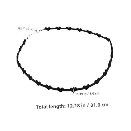 LIGIGWASH 2 Stück Teiliges Silbernes Herz Choker Kurze Halskette für Damen Komfortabler Sitz Modisch Zartes Design Anschmiegsam Robust Stilvolle Kette für Frauen und Mädchen von LIGIGWASH