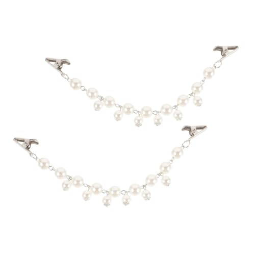 LIGIGWASH 2 Stück Teiliges Vintage Sweater Cinch Clip mit Retro Kunstperlen Vielseitige Cardigan Shawl Clips Knopf Eleganter Schulterjackenverschluss für Damen und Mädchen von LIGIGWASH