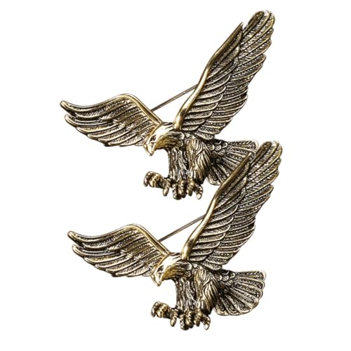 LIGIGWASH 2 Stück Vintage Eagle Brosche Anstecknadel für Damen Eleganter Tier Lapel Pin Vielseitiger Schal Clip und Kleidungszubehör für Pullover Kleider Jacken von LIGIGWASH