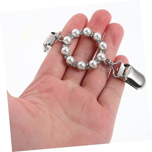 LIGIGWASH 2 Stück Vintage Perlen Schalclip Stil Pullover Cardigan Kragenclip Modisches Damen Accessoire aus Langlebiger Legierung von LIGIGWASH