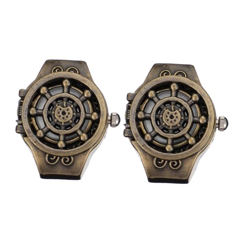 LIGIGWASH 2 Stück Vintage Ring Uhr Damen Stilvolle Fingeruhr mit Flip Open Cover Kreatives Design für Alltag und Schmuckdekoration für Modebewusste Frauen LIGIGWASH 2 Stück Vintage Ring Uhr Damen Stilvolle Fingeruhr mit Flip Open Cover Kreatives Design für Alltag und Schmuckdekoration für Modebewusste Frauen von LIGIGWASH