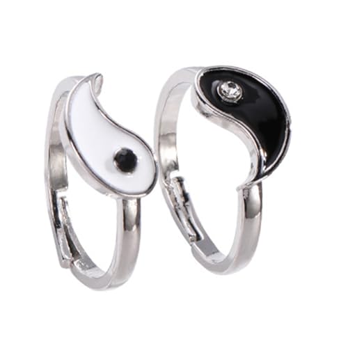 LIGIGWASH 2stücke Vintage Verstellbarer Offener Ring Für Frauen Statement Ring Als Paarring Passender Schmuck Für Freunde Geeignet Für Abendpartys Und Alltag Hautfreundlich Langlebig Und Sti von LIGIGWASH