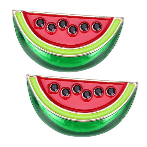 LIGIGWASH 2 Stück Wassermelonen Broschen Damen Pullover Clips Leichte Strapazierfähige Anstecknadeln für Schal und Cardigan Dekoration Einfache Befestigung Kleidung Accessoires von LIGIGWASH