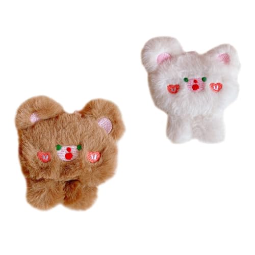 LIGIGWASH 2 Stück Weiche Plüsch Bärenbroschen Niedliche Tier Anstecker Leicht und Langlebig für Kleidung Rucksäcke Taschen und Hüte Modische Accessoires für Alltag von LIGIGWASH