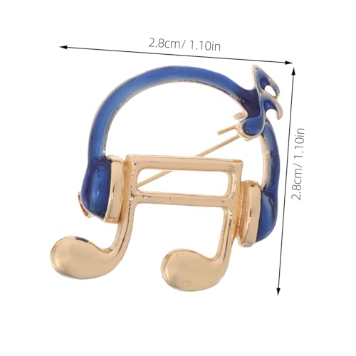 LIGIGWASH 2 Stücke Musiknote Broschen mit Kopfhörer Design Anstecknadeln für Anzüge Schals Kleider Taschen Langlebig Exposure Funktion Stilvolle Accessoires für Geburtstag und Hochzeit von LIGIGWASH