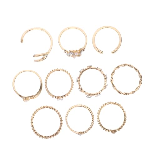 LIGIGWASH 20 Stück Teiliges Chic Ring Set für Damen Mond und Stern Design Eleganter Modeschmuck für Finger für Vielseitig Kombinierbar und Alltagstauglich von LIGIGWASH