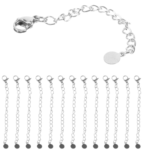 LIGIGWASH 20 Stück Teiliges Edelstahl Karabinerverschlüsse Verlängerungsketten für Halsketten Armbänder Schmuckzubehör DIY Einfach zu Befestigen Langlebig Stilvoll von LIGIGWASH