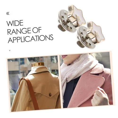 LIGIGWASH 20stücke Sternförmige Druckknöpfe Zum Aufnähen Für Kleidung Aus Zinklegierung Robuste Verschlüsse Für Jacken Hosen Taschen Weiß von LIGIGWASH