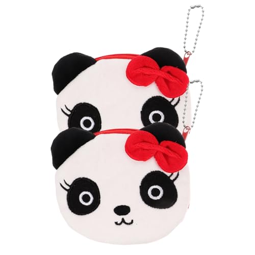 LIGIGWASH 2Stücke Cartoon Panda Damen Geldbörse Clutch mit Reißverschluss Niedliche Geldbörse für Praktische Kartenhalter Münzfach Unterwegs von LIGIGWASH