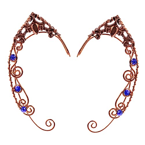 LIGIGWASH 2stücke Kupfer Ohrclip Mit Strass Ohrschnallen Modeaccessoire Für Mädchen Ohr Schmuck Ohrknochenclips Elegant Und Kreativ von LIGIGWASH