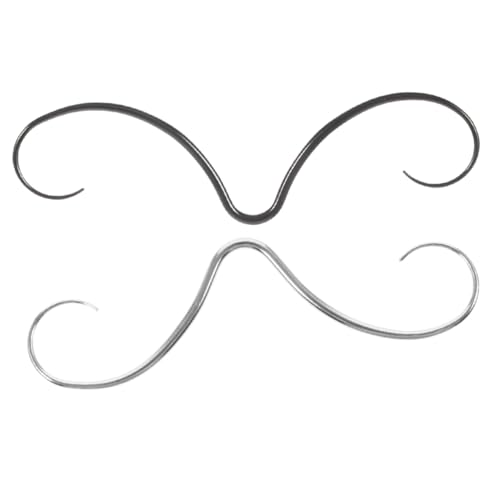 LIGIGWASH 2Stücke Schnurrbart Nasenring Septum Piercing Pflegeleicht Elegantes Nasenschmuck für Damen Herren von LIGIGWASH