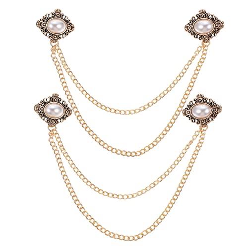 LIGIGWASH 2stücke Stilvolle Vintage Broschen Für Herren Kragenclips Für Anzüge Pullover Und Schals Vielseitige Anstecknadeln Mit Einzigartigem Design Für Besondere Anlässe von LIGIGWASH