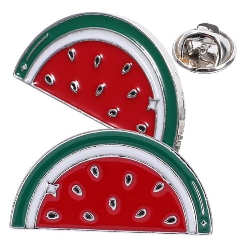 LIGIGWASH 2Stücke Wassermelonen Brosche Lustige Anstecknadeln für Damen Dekorative Clips für Schals Kleidung für Freunde Familie Einfach zu Verwenden Sicher von LIGIGWASH