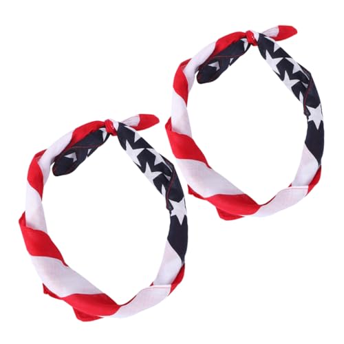 LIGIGWASH 2stücke Flaggenprint Bandana Multifunktionale Diy Kopf Und Halstücher Stilvolle Kleine Schals Für Reisen Outdoor-sport Und Kreative Projekte von LIGIGWASH