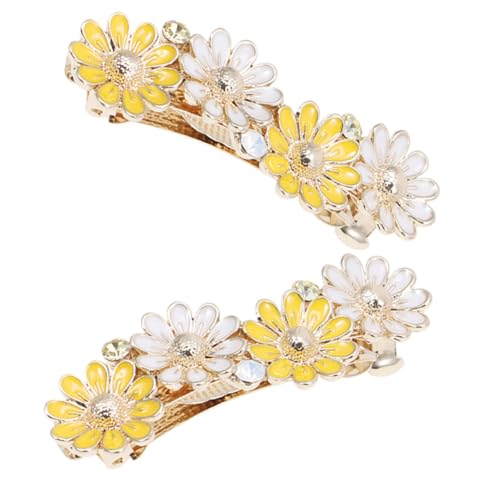 LIGIGWASH 2stücke Haarspangen Aus Metalllegierung Minimalistischer Pferdeschwanzhalter Dekorative Federklammer Mit Blumendesign Für Alltag Und Besondere Anlässe von LIGIGWASH