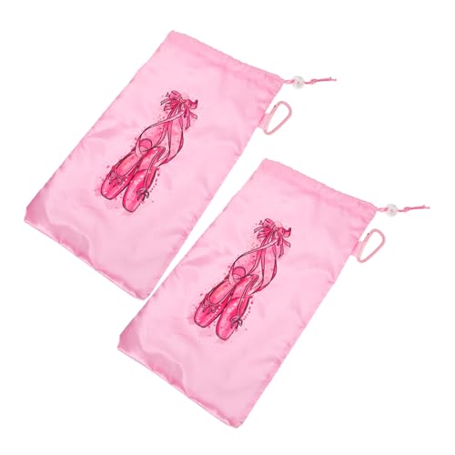 LIGIGWASH 2stücke Ballettschuh-Aufbewahrungstasche Für Mädchen Und Damen Atmungsaktive Netztasche Mit Kordelzug Kratzfeste Schuhtasche Für Reisen Und Tanzstunden Ballettschuhtaschen von LIGIGWASH