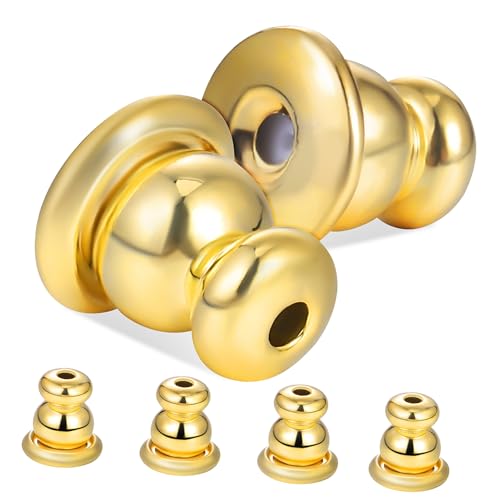 LIGIGWASH 3 Paare Metall Ohrring Verschluss Earring Backs für Stecker Ohrstecker Sicherer Halt Leicht und Komfortabel für Frauen Ohrläppchen Zubehör von LIGIGWASH