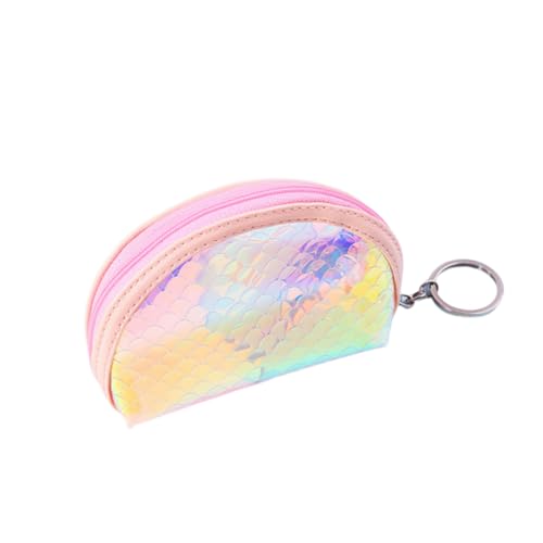 LIGIGWASH 3 Stück Holografische TPU Geldbörse Mädchenstil mit Reißverschluss Geometrische Muster Kleine Handgelenktasche für Münzen Karten Bargeld Clutch Zufälliger Stil von LIGIGWASH