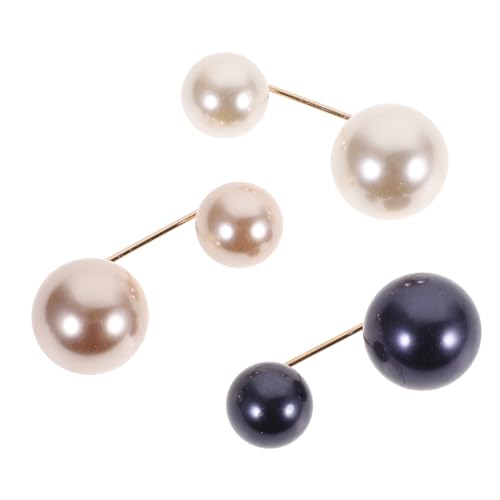 LIGIGWASH 3 Stück Sicherheitsbroschen mit Perlen Langlebige Legierung Schlichte Anstecknadeln für Rockbund Kreative Broschen für Cardigans Leicht und Kleidersicherung von LIGIGWASH