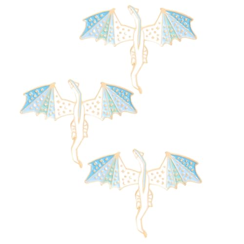 LIGIGWASH 3 Stück Teiliges Dinosaurier Emaille Broschen aus Langlebiger Legierung Kreative Flugdrache Anstecknadeln für Rucksack Jacke Hut und Kleidung Modische Metall Pins für Dinofans und von LIGIGWASH