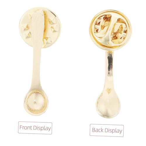 LIGIGWASH 3 Stück Teiliges Kaffeelöffel Broschen aus Legierung Kreative Farbbeständige Anstecker für Kaffeeliebhaber Dekoration für Rucksäcke Hüte und Bekleidung von LIGIGWASH