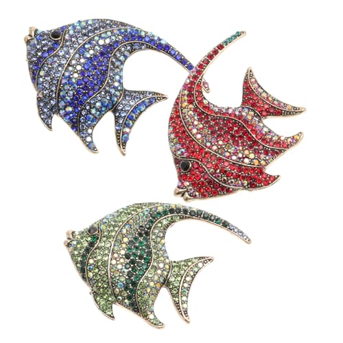 LIGIGWASH 3 Stück Unisex Brosche Mit Tropischen Fischen Legierung Brosche Langlebig Kreative Kleiderbrosche Für Frauen Und Mädchen Für Taschen Mützen Rucksäcke Pullover Jacken von LIGIGWASH